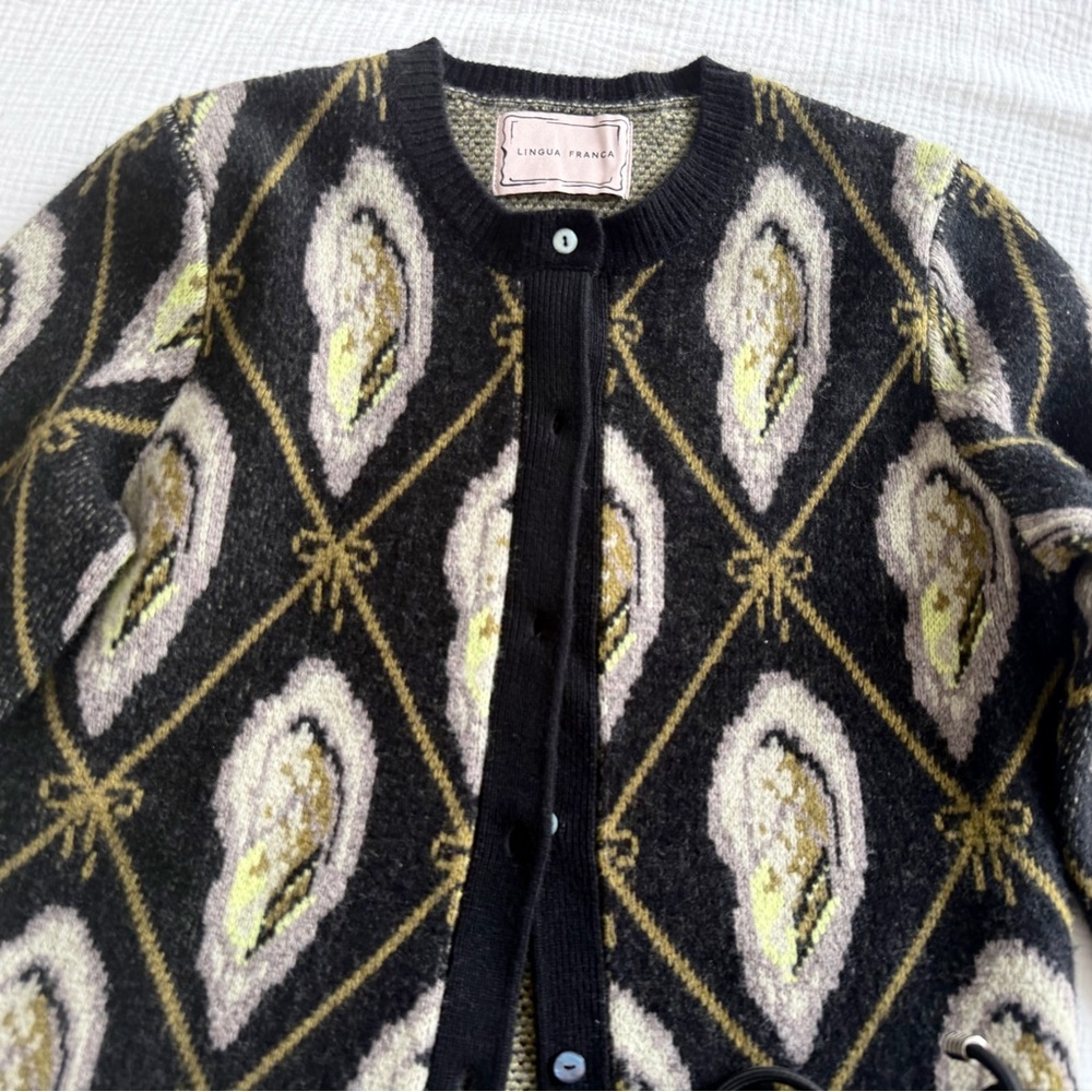 Lingua Franca Oyster Cardigan - Picture 3 of 11
